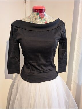 Collectif Black Women's Top with Branded Label